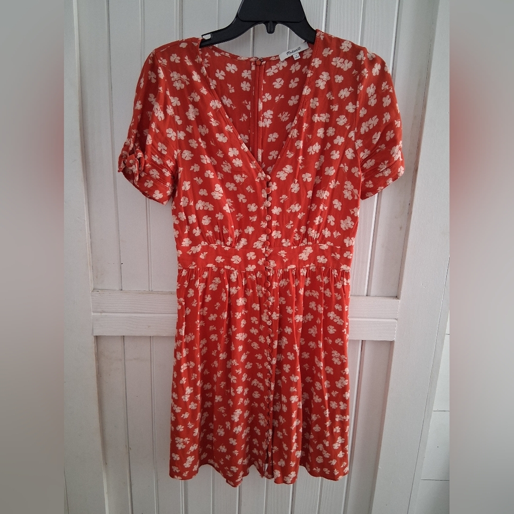 Madewell Burnt Orange Floral Dress